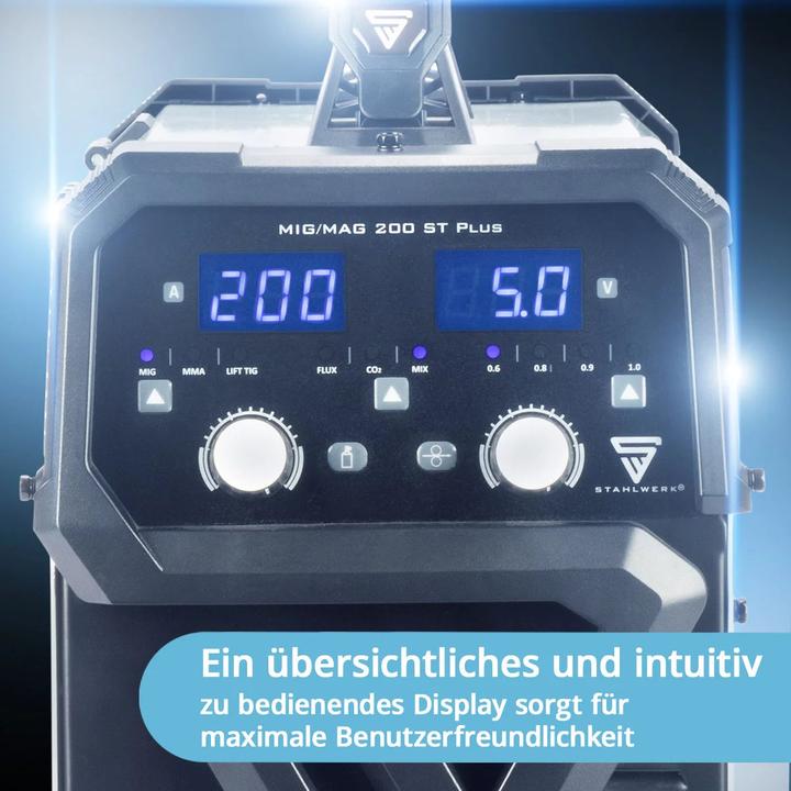 Produktbild Stahlwerk Schweissgerät MIG MAG 200 ST PLUS Schutzgas-Schweissgerät IGBT mit 200 A