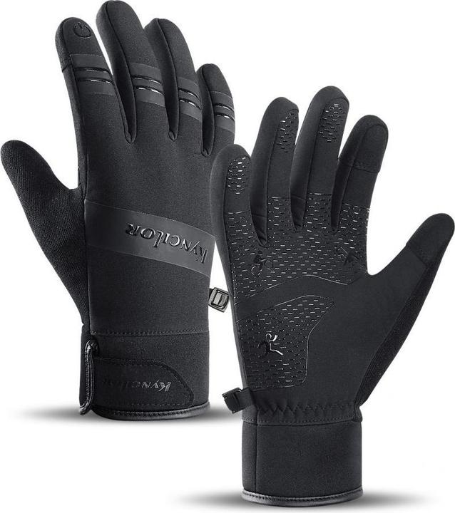 Hurtel Isolierte Sport-Handyhandschuhe (Grösse XL) – schwarz (XL)