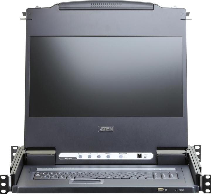 Image du produit Aten CL6700MW FR Single Rail Console LCD 17,3" (USB, HDMI / DVI / VGA) Disposition FR