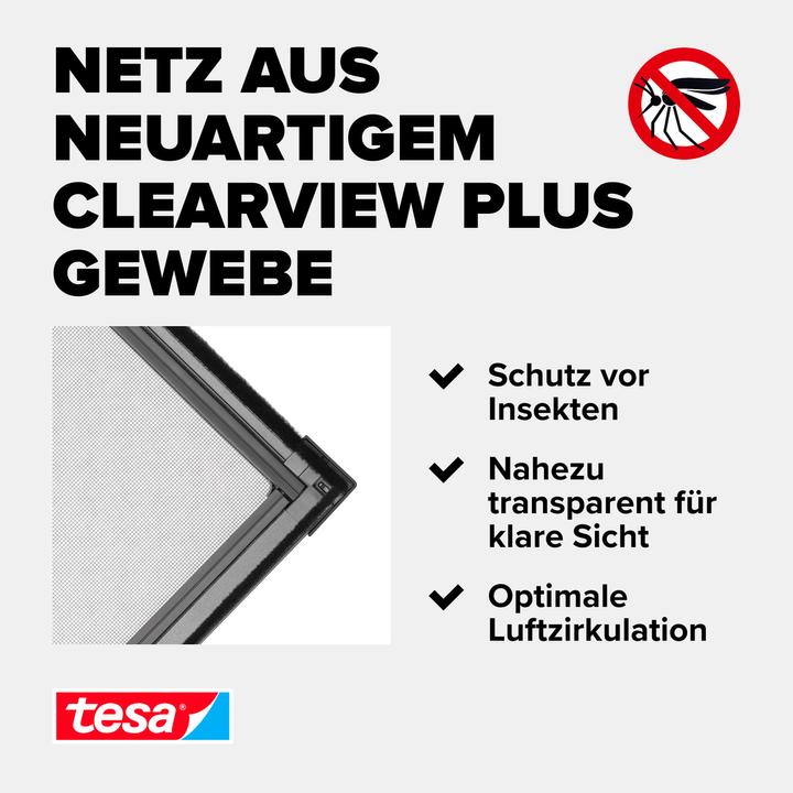 Valeurs nutritives et ingrédients tesa Moustiquaire Alu COMFORT pour fenêtres, avec cadre en aluminium, sans perçage (120 x 150 cm)