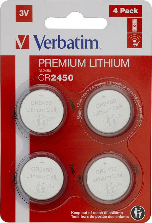 Verbatim Premium Lithium (4 Stk., CR2450, 580 mAh)