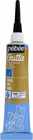 Actual product image Pebeo Setasilk Water-Based Gutta (Gold, 20 ml)
