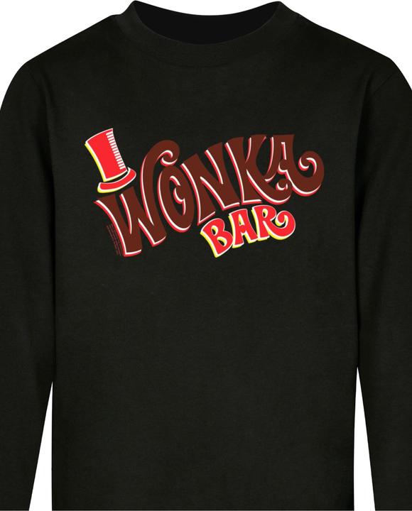 Immagine prodotto Absolute Cult Bambini Willy Wonka - Maglia a maniche lunghe con logo Bar - 135691 (146, 152)