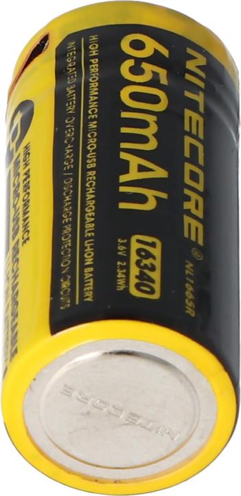 Image du produit Nitecore Li-Ion Akku Typ 16340 - 650mAH - NL1665R