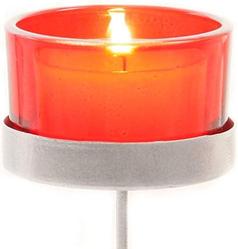 Produktbild Novaliv 8er-Set Teelichthalter rot - Kerzenhalter zum Stecken - Teelichtgläser - Adventskranz - 5cm (10 x 5 cm)