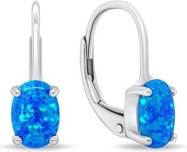 Brilio Silver - Fine silver earrings with synthetic opals EA934WB (Synthetische Steine)