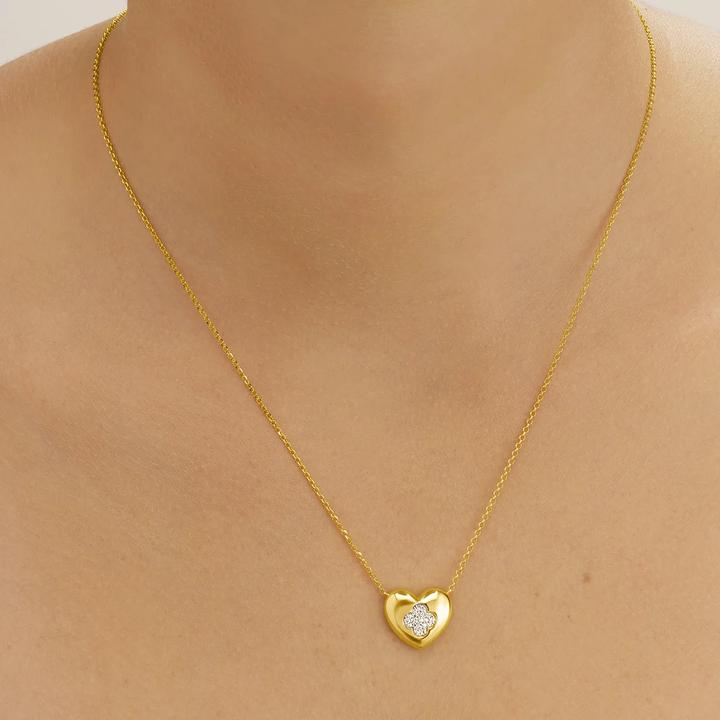Immagine prodotto Charles Garnier Collana Golden PASSION in argento dorato e zirconi (Argento placcato oro e ossidi di zirconio)