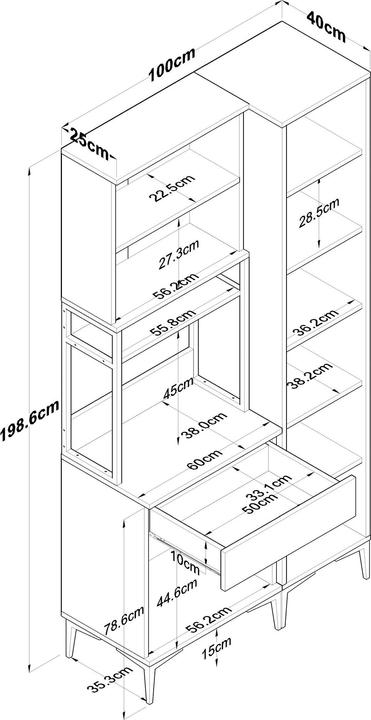 Produktbild Skye Decor JE121 (100 x 40 x 198.5 cm)