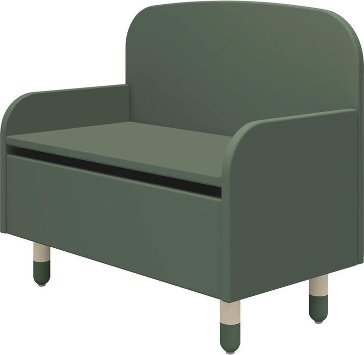 Flexa Banc avec espace de rangement Dots Vert profond (Banc pour enfants)