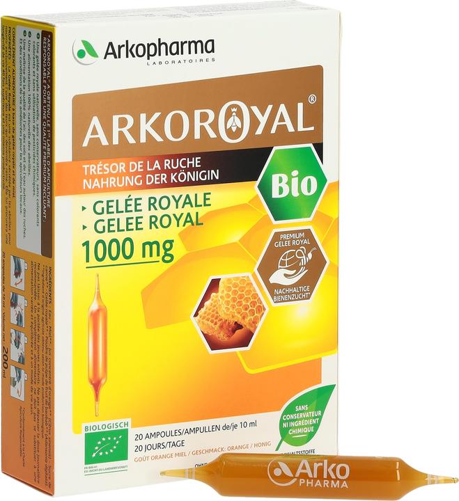 Actual product image Arkopharma Arkoroyal Bio Gelée Royal 1000mg (20 Piece, Ampoule, 385 g)
