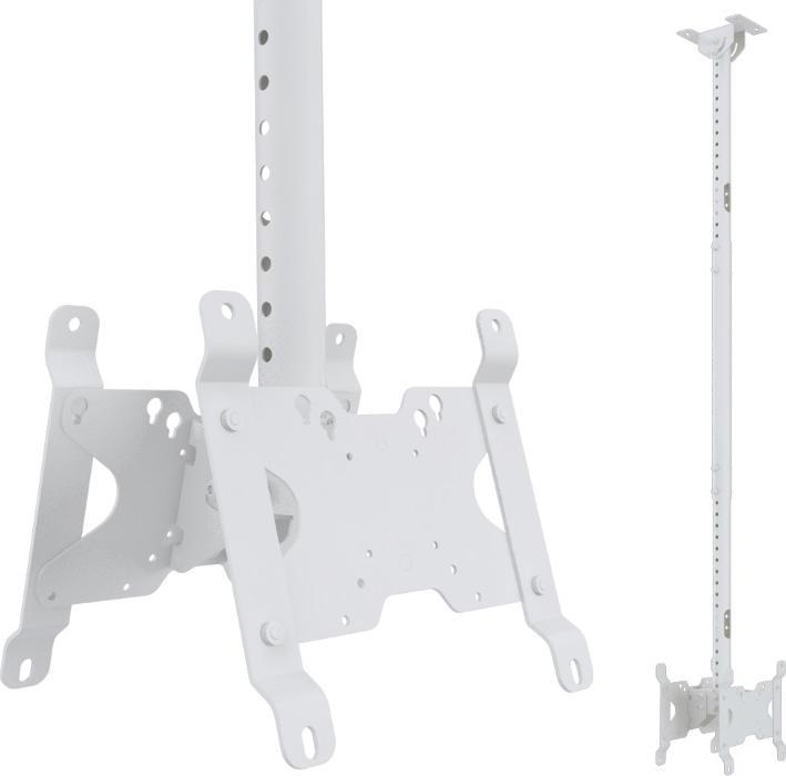 Image du produit Multibrackets Support plafond jusqu'à 2x32", alu, blanc, Back to Back (Plafond, 32", 28 kg)