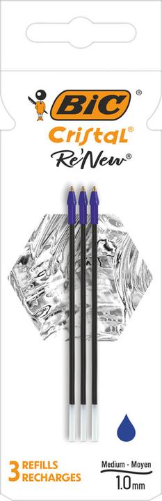 Produktbild Bic Kugelschreiber Mine Cristal RE'NEW (Gelmine, Blau, 0.40 mm)
