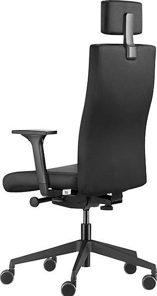 Actual product image Trendoffice DAUPHIN Bürostuhl to-strike comfort mit Nackenstütze 9246 Stoff schwarz Gestell (9246)
