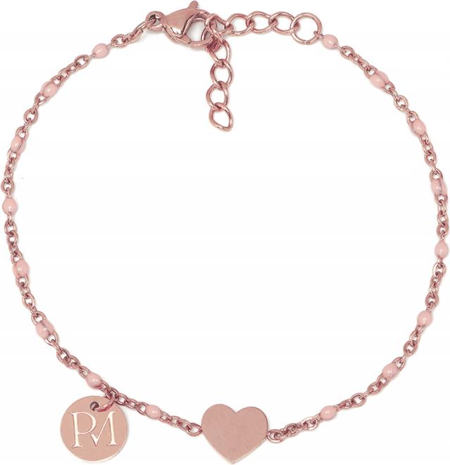 Proud MaMa MAM Armband, Rosé Herzen (19.50 cm, Nickel- und bleifrei)