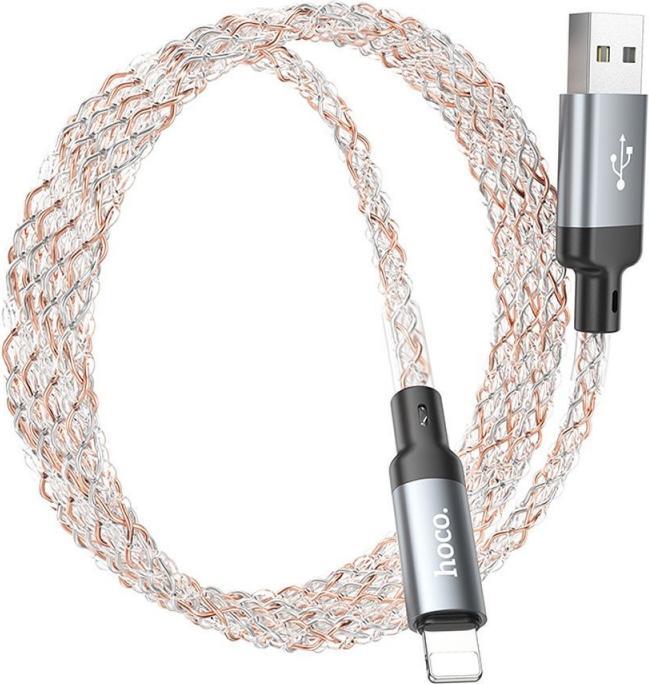 Produktbild Hoco Cable cable USB A to Lightning 2,4A U112 1 m gray (1 m, USB 3.0, 18 W)