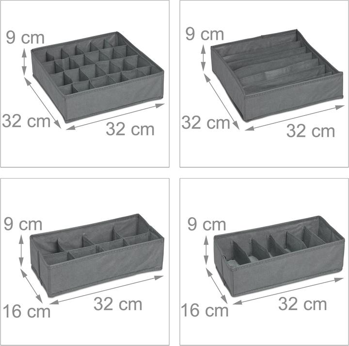 Produktbild Relaxdays Unterwäsche Organizer (32 x 32 x 9 cm, 9.20 l)