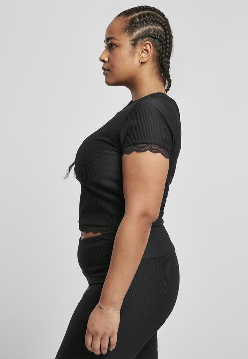 Immagine prodotto Urban Classics Tee con orlo in pizzo da donna (4XL)