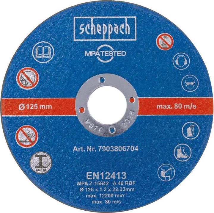 Scheppach 7903806704 Trennscheiben Ø125 mm (12 Stück)