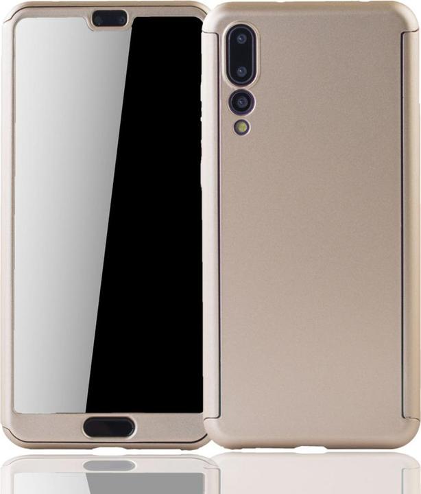 Produktbild König Design Hülle Handy Schutz für Huawei P20 Pro Full Case Cover Displayschutz Bumper Gold (Huawei P20 Pro)