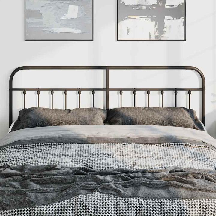 Image du produit VidaXL Kopfteil Metall Schwarz 180 cm, Farbe: Schwarz, Material (187 x 3 x 100 cm)