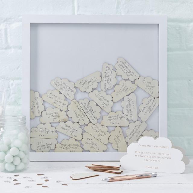 Ginger Ray Livre d'or en bois Baby Shower