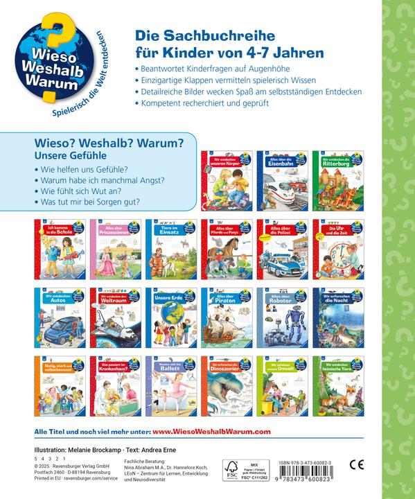 Produktbild Ravensburger Wieso? Weshalb? Warum?, Band 58 - Unsere Gefühle (Deutsch, Andrea Erne, Melanie Brockamp, 2025)