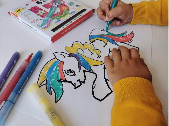Image du produit Bruynzeel Feutres pailletés Kids (Multicolore, 6 x)
