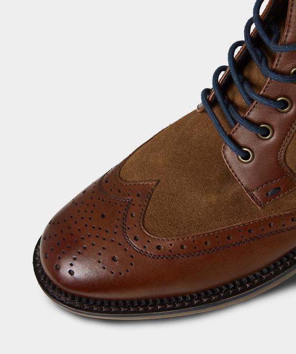 Image du produit Joe Browns Bottes de cheville en daim et cuir mélangés Tan Brogue (41)