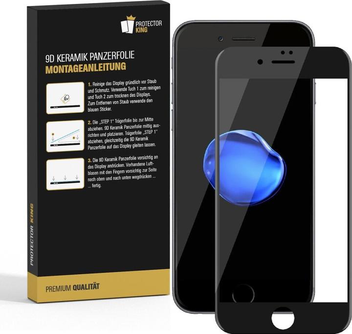 Produktbild Protectorking 3x Ceramic-Glass Full Cover HD Klar (3 Stück, Apple iPhone 7 Plus)