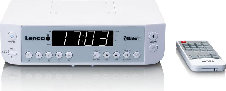 Image du produit Lenco KCR-100 Radio de cuisine FM Bluetooth® Blanc (FM, Bluetooth)