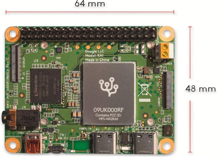 Actual product image Google Coral DEV Board Mini 2GB 4 x 1.5GHz