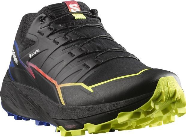 Produktbild Salomon Thundercross GTX Blue Fire Laufschuhe Schwarz / Surf The Web / Safety Yellow Herren (42)