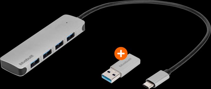 Bluebuilt 4 Ports USB-A / C 3.0 Hub (BBUH4in1) (USB-C, 4 Ports)