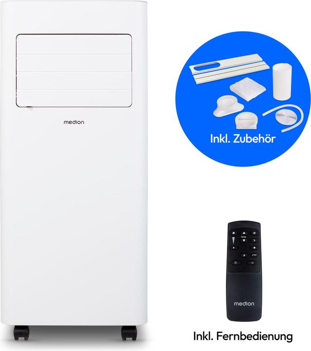 Produktbild Medion LIFE® E701 KLIMAANLAGE (MD 37730) Kühlen, Entfeuchten und Ventilieren, Kühlleistung 7.000 BTU, Kühlm (25 m², 7000 BTU/h)