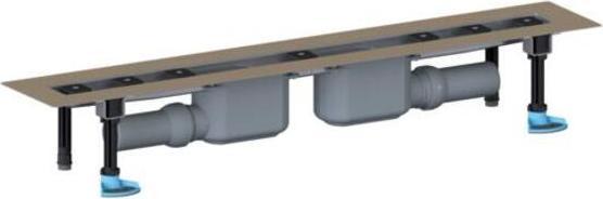 Dallmer shower channel CeraLine 2 drains F 521811, 900mm, DN 50 overall height 110mm (1250 mm)