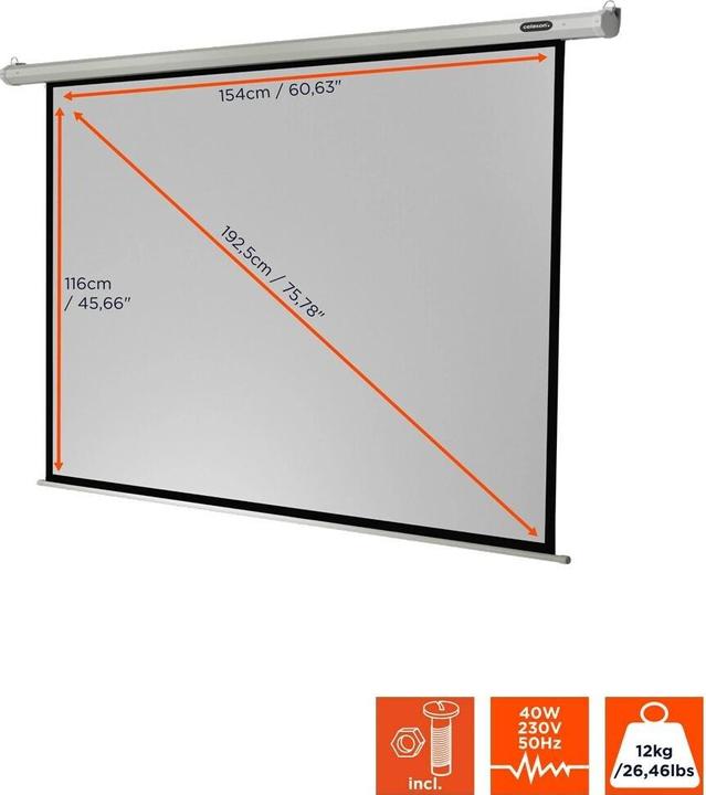 Produktbild Celexon Motor Economy, Leinwand, 4:3 (78.74", 4:3)