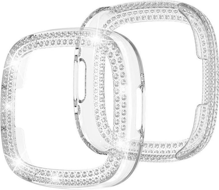 Cover-Discount Fitbit Versa 4 / Sense 2 - Glitter Strass Protection Case transparent
