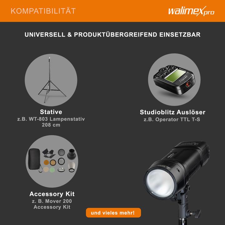 Produktbild Walimex pro Studio-Akkublitz Mover 200 TTL (200 W, Blitzkopf)