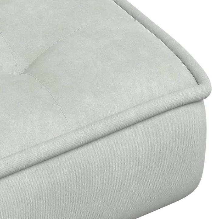 Produktbild VidaXL Relaxsessel mit Hocker Hellgrau Samt Sessel Sessel mit Hocker