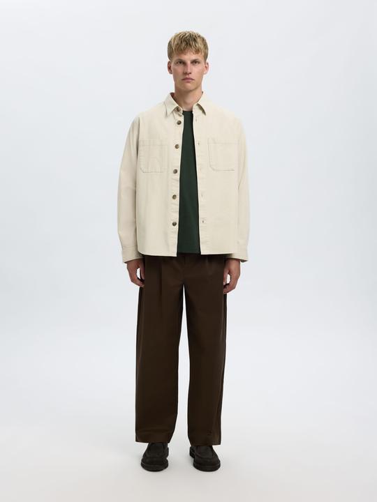 Actual product image Selected Homme Slhaspen Slub Ss O-Neck Tee Noos (M)