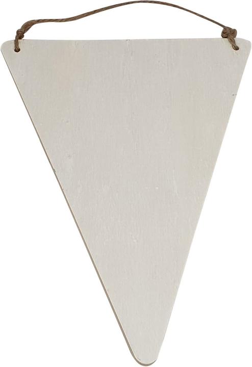Playwood Houten Vlag Driekhoek met Hanger, 19,5x15cm