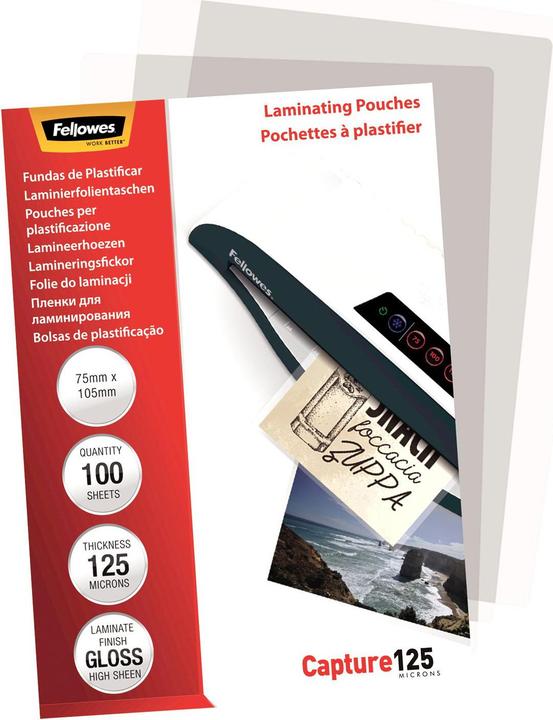 Actual product image Fellowes Capture 125, 75x105mm (ID card format, 100 Piece, 125 µm)