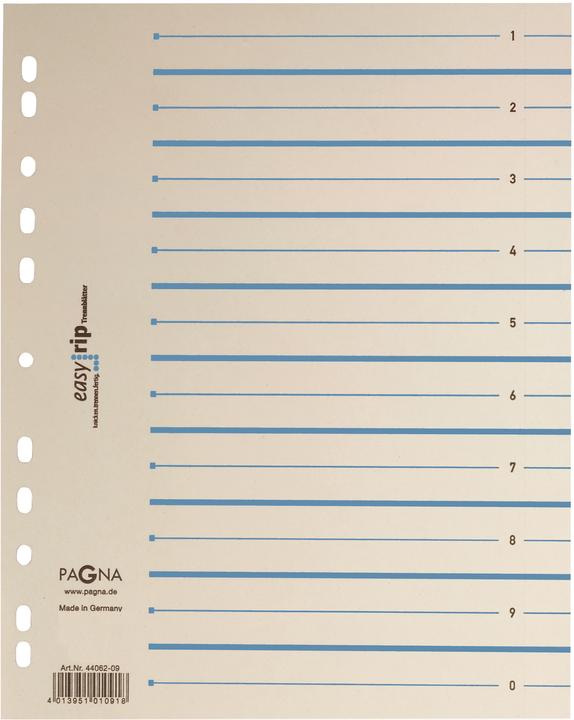 Nutritional values and ingredients Pagna Dividers Easy Rip 1-0 beige, 100 pcs.