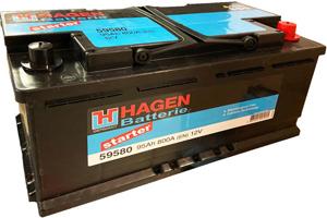 Produktbild Hagen Starterbatterie 12V 95Ah 800A (12 V, 95 Ah, 800 A)