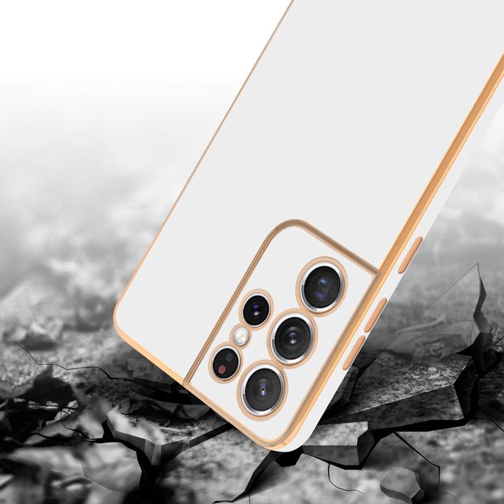 Produktbild Cadorabo Hülle für Samsung Galaxy S21 ULTRA im TPU mit Kameraschutz LM130 Style (Samsung Galaxy S21 Ultra)