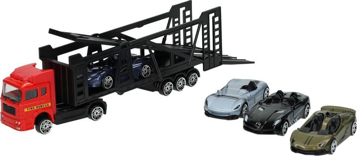 Produktbild Transporter aus Druckguss mit 4 Metallautos