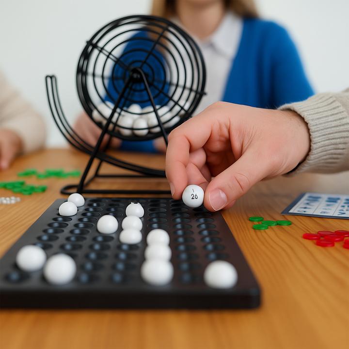 Image du produit Relaxdays Jeu de bingo avec tambour de tirage (Anglais)