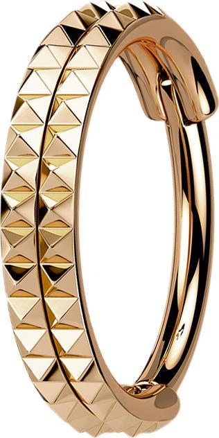 Produktbild Star Piercing Micro Segmentring klappbar rosegold doppelreihe Pyramiden (ohne Messing, Chirurgenstahl 316L)