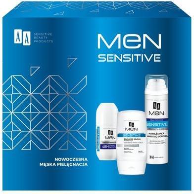 Actual product image AA Aaset Men Sensitive After Shave Balm 100ml, Shaving Foam 250ml, Antiperspirant 50ml (Aftershave balm, 250 ml)