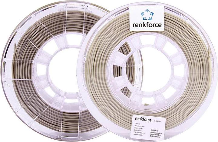 Image du produit Renkforce RF-5167038 Filament Peek PEEK 1.75mm 250g hêtre naturel 1p. (PEEK, 1.75 mm, 250 g, Marron)
